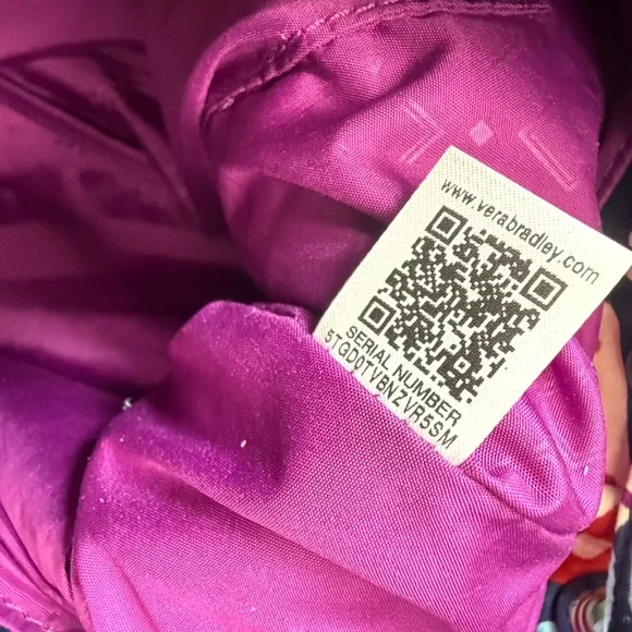 Vera Bradley small patterned backpack, excellent unused condition - Picture 9 of 10